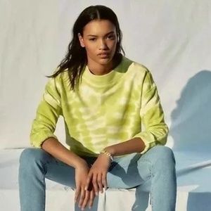 Anthropologie Pilcro Elayna yellow tie dye Sweatshirt - sz XL